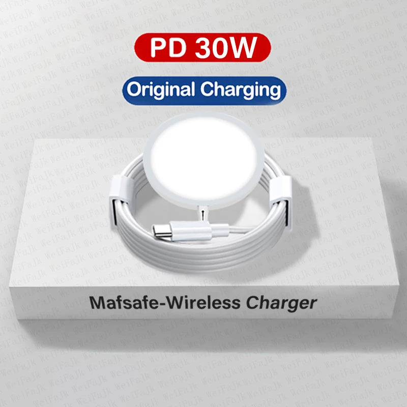 For Apple Wireless Charger For iPhone 14 13 12 11 15 16 Pro Max Fast Charging Type C Lightnings Cable