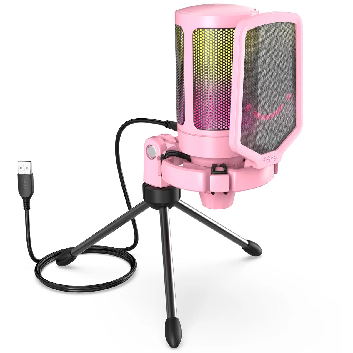FIFINE Ampligame USB Microphone for Gaming Streaming with Pop Filter