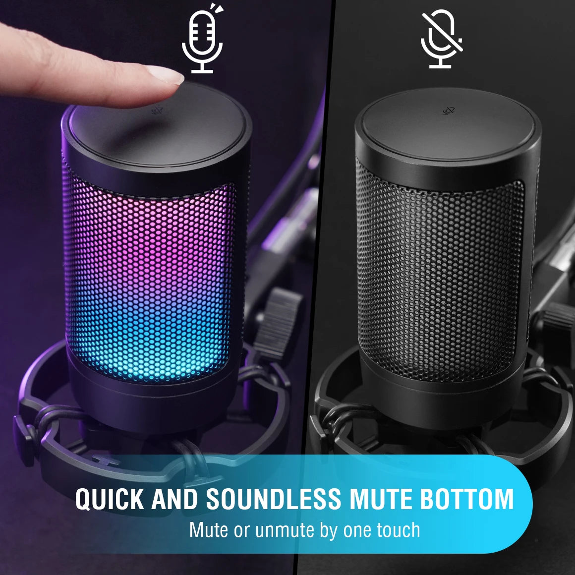 FIFINE Ampligame USB Microphone for Gaming Streaming with Pop Filter